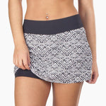 ZAAZEE Ashley II Fitness Skirt/Skort Black & White Textured